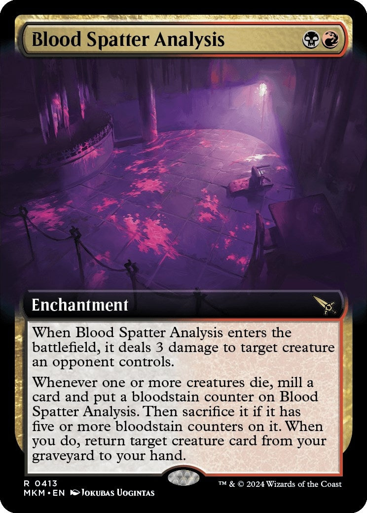 Image for Blood Spatter Analysis (Extended Art) (413) [Murders at Karlov Manor] - Magic: The Gathering