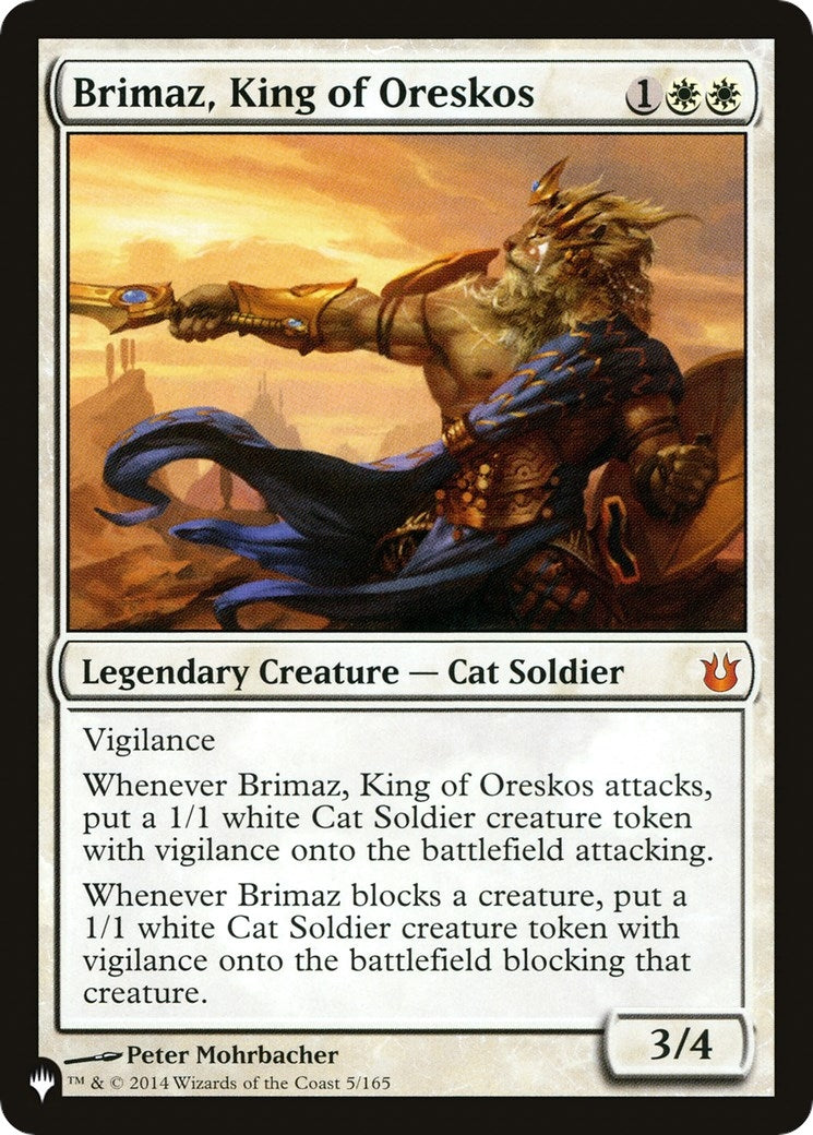 Image for Brimaz, King of Oreskos (5/165) [The List Reprints] - Magic: The Gathering