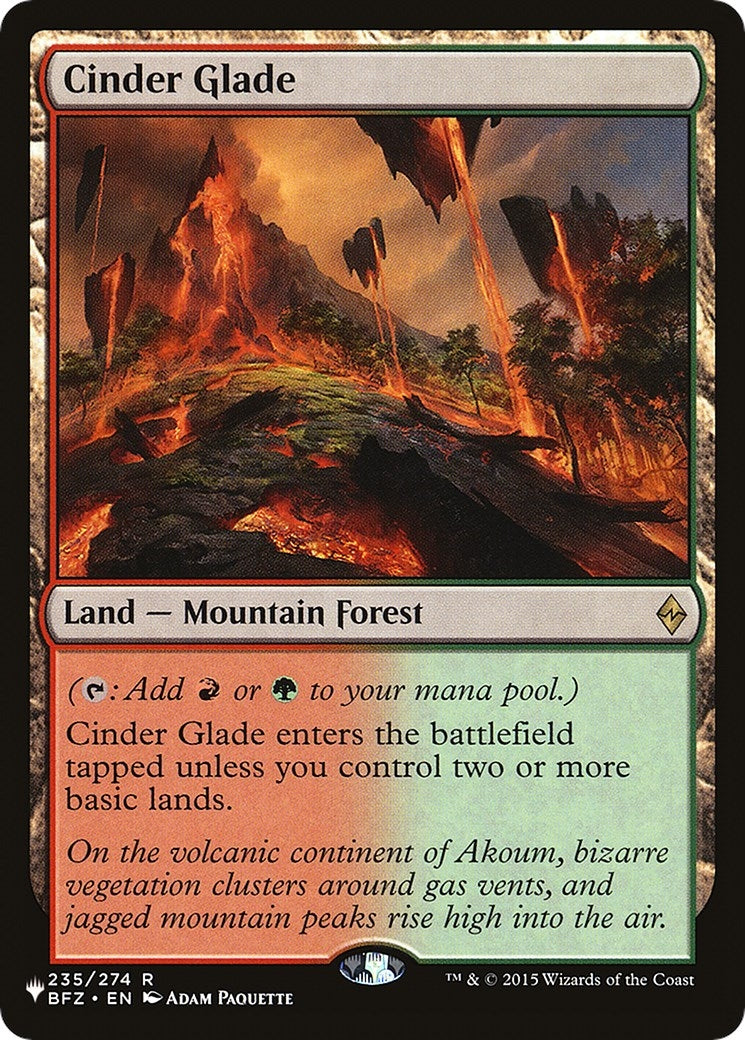 Image for Cinder Glade (235/274) [The List Reprints] - Magic: The Gathering