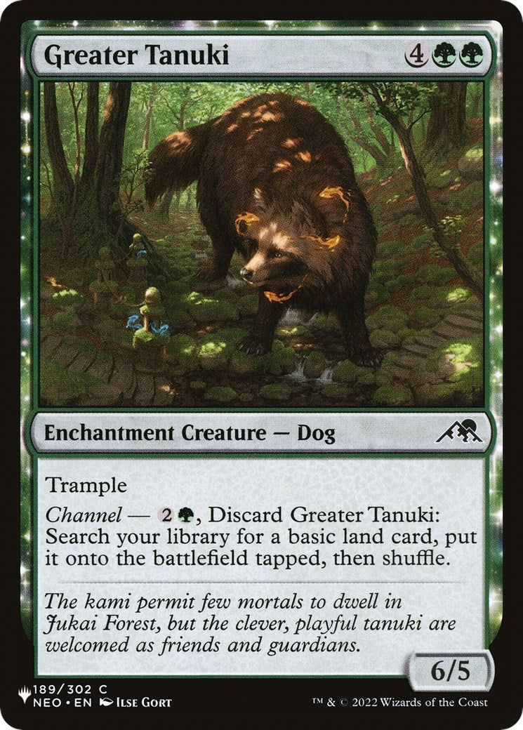 Image for Greater Tanuki (189/302) [The List Reprints] - Magic: The Gathering