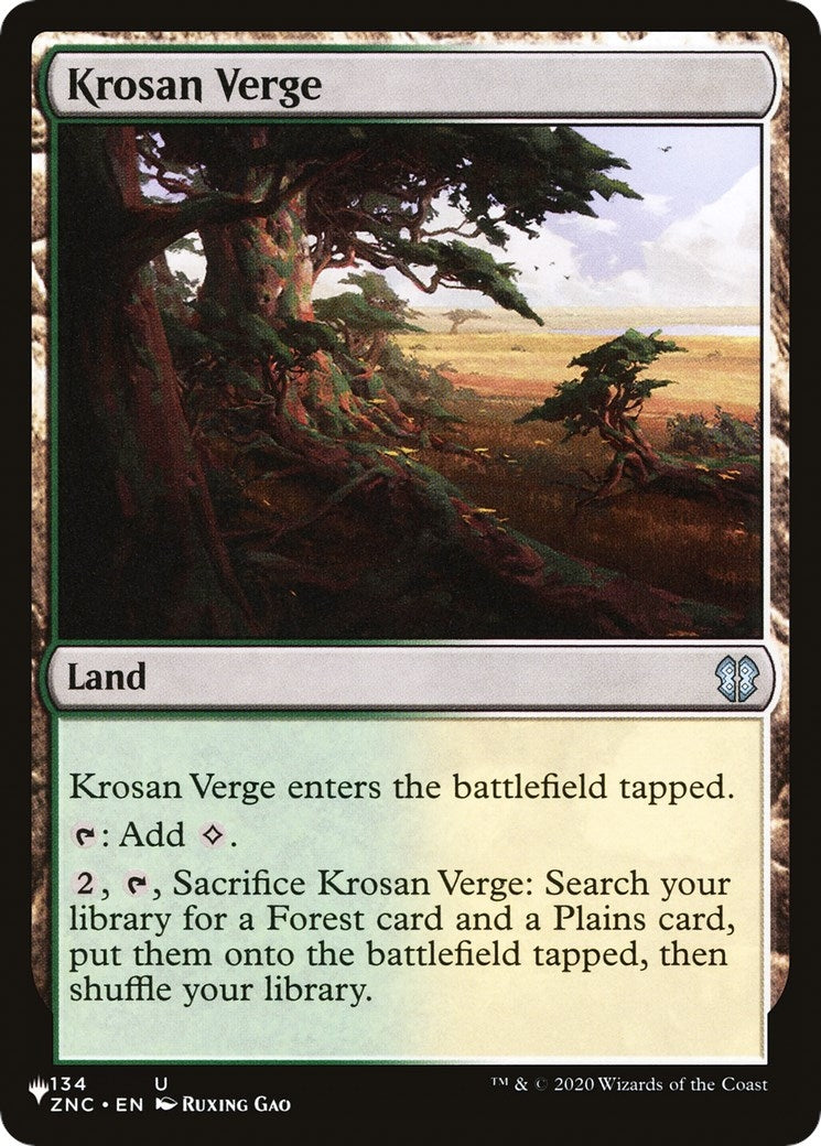 Image for Krosan Verge (ZNC) (134) [The List Reprints] - Magic: The Gathering