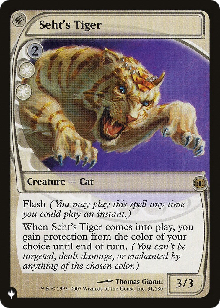 Image for Seht's Tiger (31/180) [The List Reprints] - Magic: The Gathering