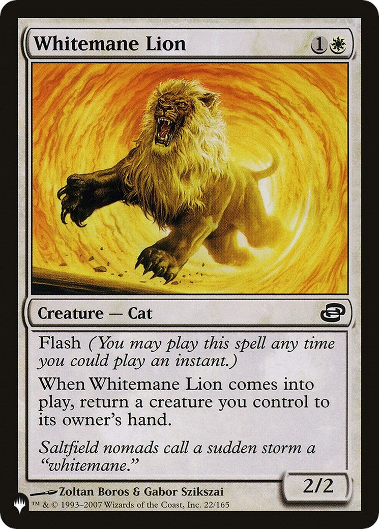Image for Whitemane Lion (PLC) (22/165) [The List Reprints] - Magic: The Gathering