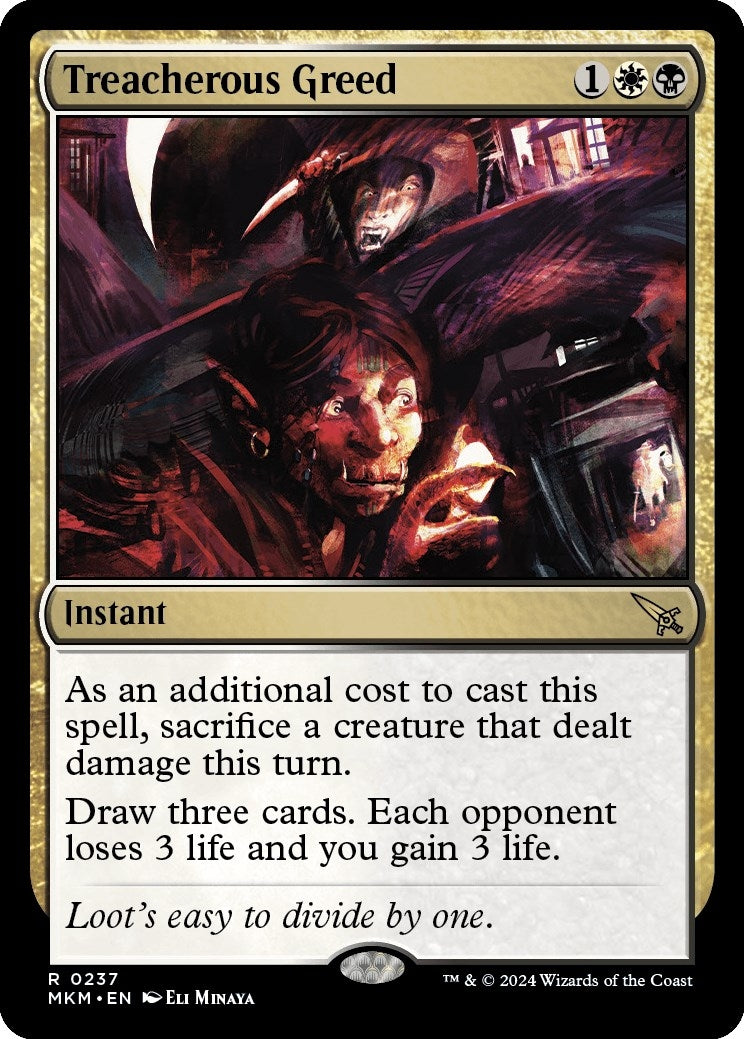 Image for Treacherous Greed (237) [Murders at Karlov Manor] - Magic: The Gathering
