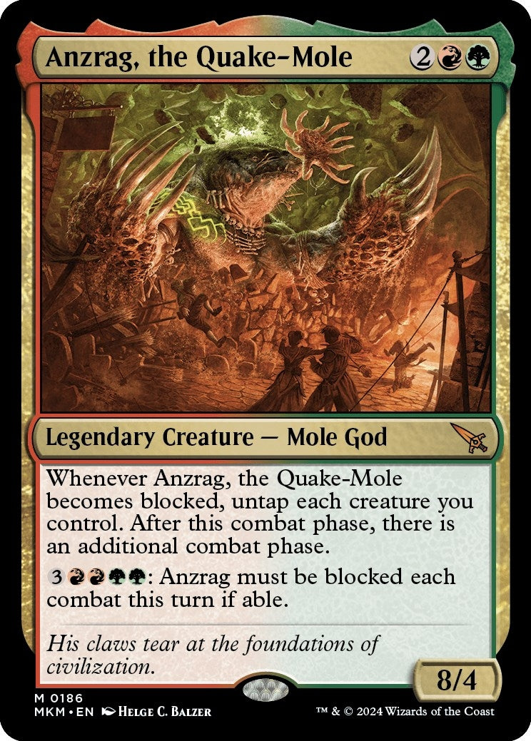 Image for Anzrag, the Quake-Mole (186) [Murders at Karlov Manor] - Magic: The Gathering