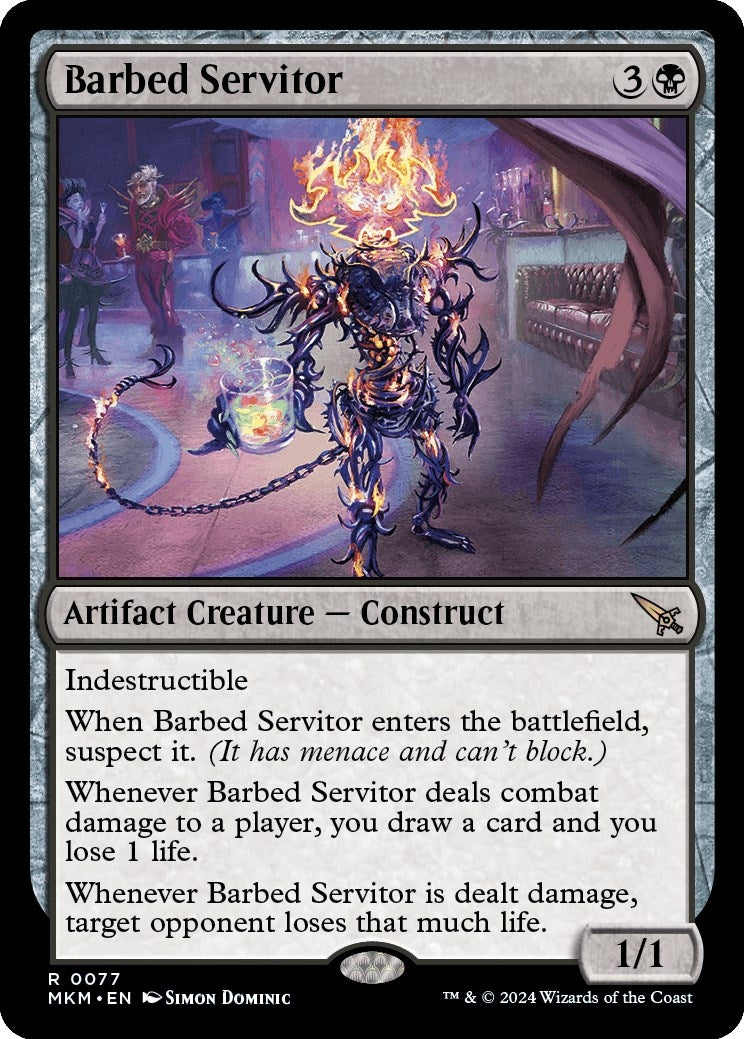 Image for Barbed Servitor (77) [Murders at Karlov Manor] - Magic: The Gathering