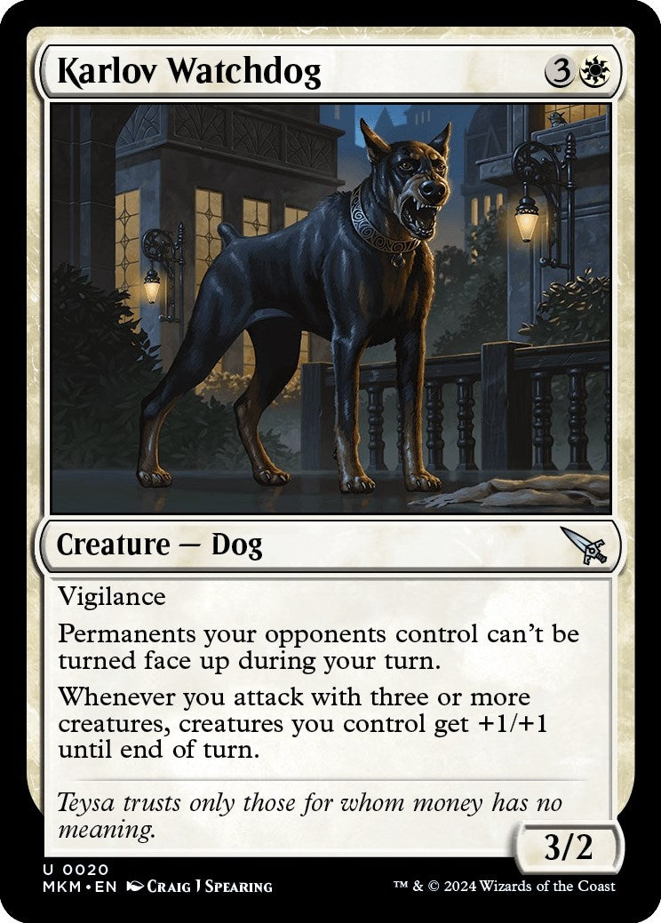 Image for Karlov Watchdog (20) [Murders at Karlov Manor] - Magic: The Gathering