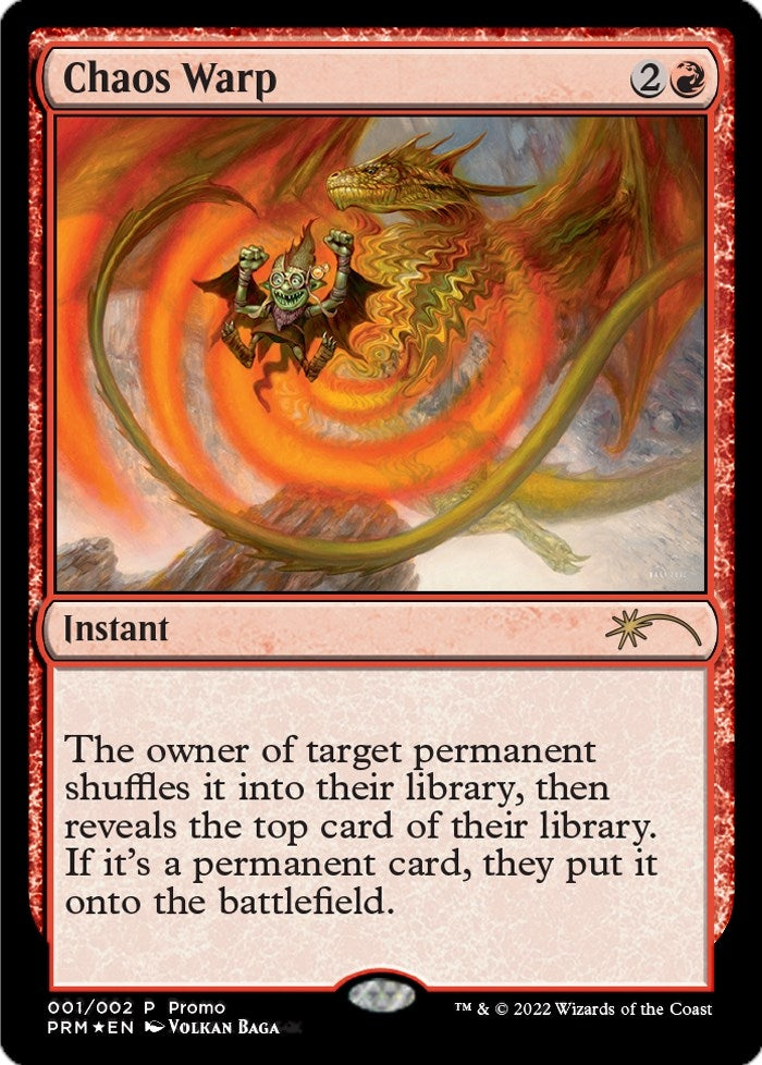 Image for Chaos Warp (1) [WPN & Gateway Promos] - Magic: The Gathering