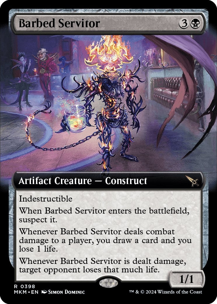 Image for Barbed Servitor (Extended Art) (398) [Murders at Karlov Manor] - Magic: The Gathering