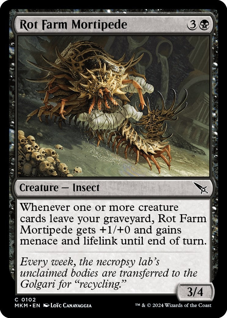 Image for Rot Farm Mortipede (102) [Murders at Karlov Manor] - Magic: The Gathering