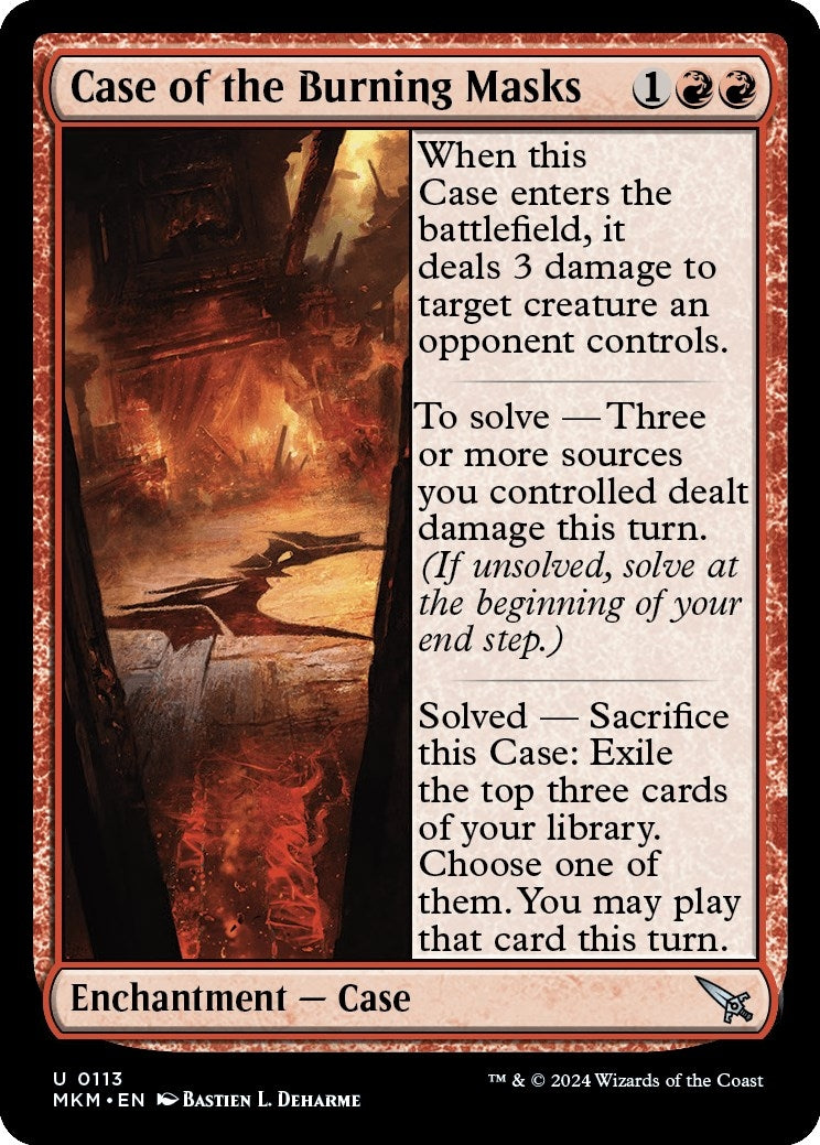 Image for Case of the Burning Masks (113) [Murders at Karlov Manor] - Magic: The Gathering