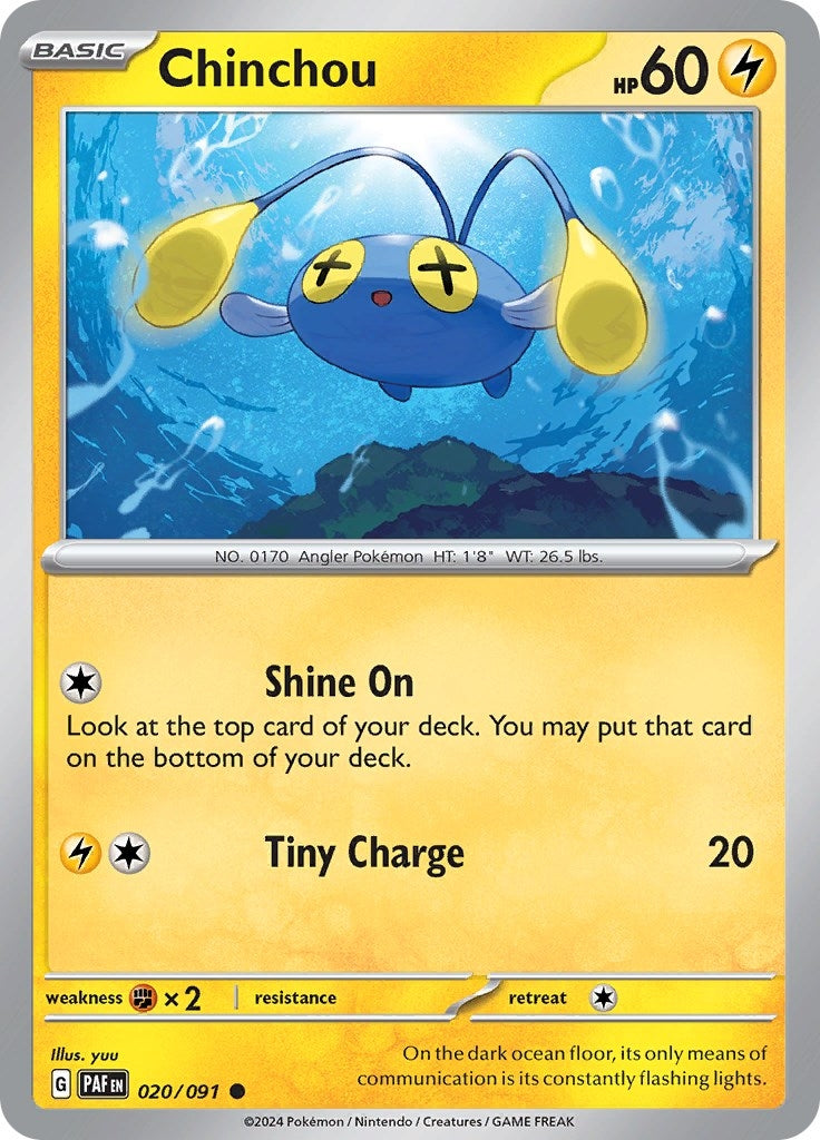 Image for Chinchou (020/091) [SV: Paldean Fates] - Pokemon