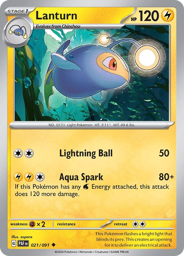 Image for Lanturn (021/091) [SV: Paldean Fates] - Pokemon