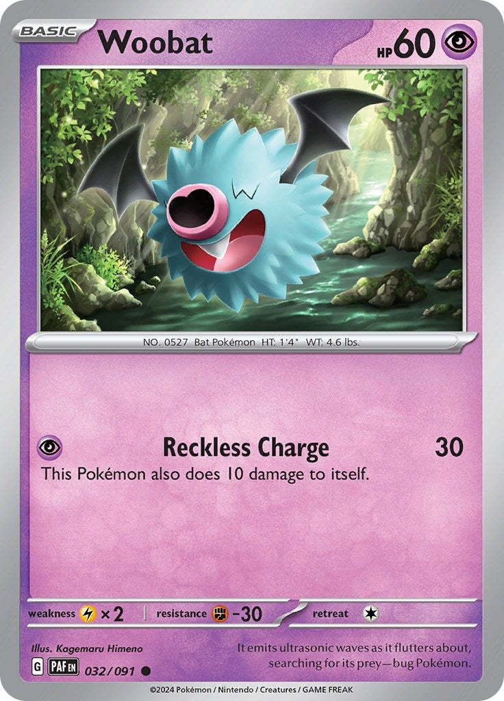 Image for Woobat (032/091) [SV: Paldean Fates] - Pokemon
