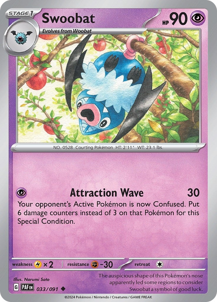 Image for Swoobat (033/091) [SV: Paldean Fates] - Pokemon
