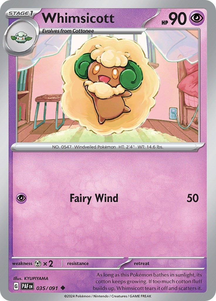 Image for Whimsicott (035/091) [SV: Paldean Fates] - Pokemon