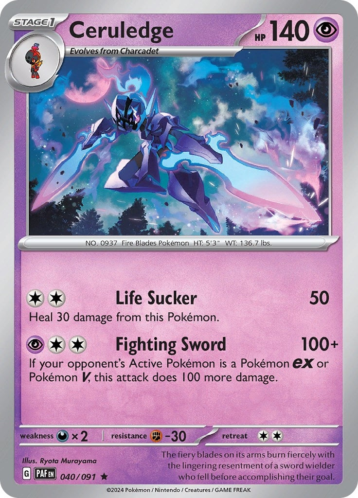 Image for Ceruledge (040/091) [SV: Paldean Fates] - Pokemon