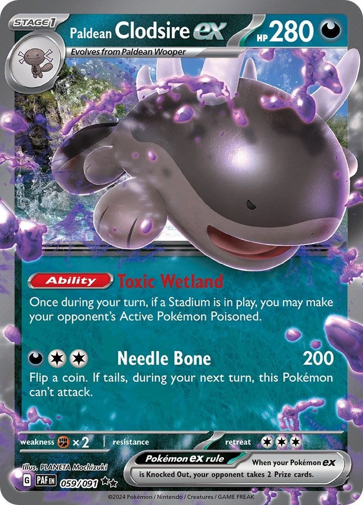 Image for Paldean Clodsire ex (059/091) [SV: Paldean Fates] - Pokemon