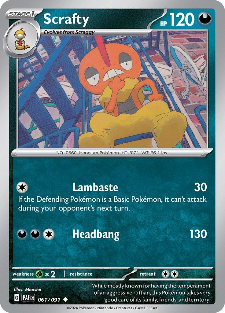 Image for Scrafty (061/091) [SV: Paldean Fates] - Pokemon