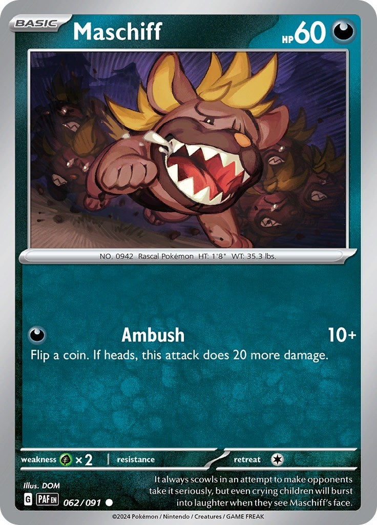 Image for Maschiff (062/091) [SV: Paldean Fates] - Pokemon