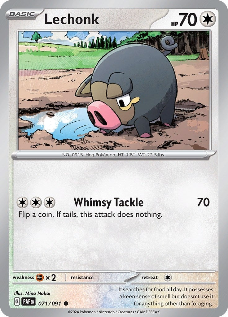 Image for Lechonk (071/091) [SV: Paldean Fates] - Pokemon