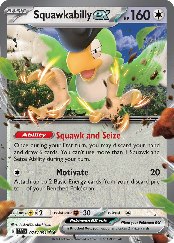 Squawkabilly ex (075/091) [SV: Paldean Fates]