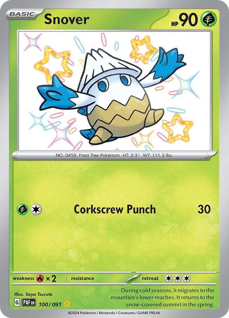 Image for Snover (100/091) [SV: Paldean Fates] - Pokemon