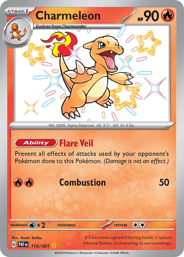 Image for Charmeleon (110/091) [SV: Paldean Fates] - Pokemon