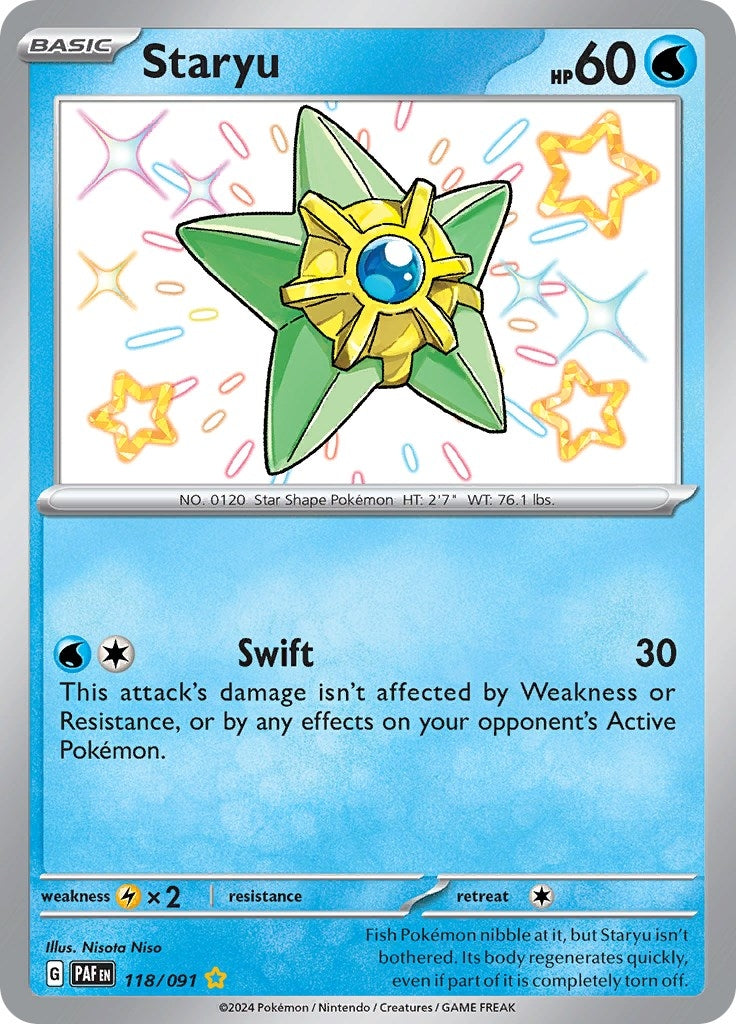 Image for Staryu (118/091) [SV: Paldean Fates] - Pokemon