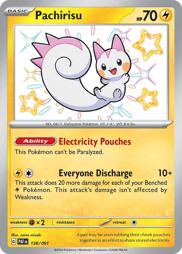 Image for Pachirisu (138/091) [SV: Paldean Fates] - Pokemon