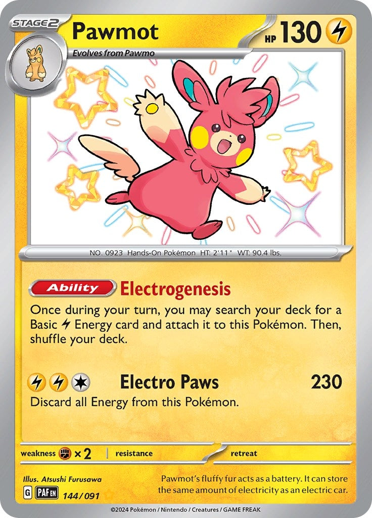 Image for Pawmot (144/091) [SV: Paldean Fates] - Pokemon