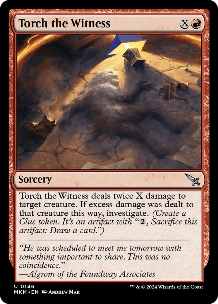 Image for Torch the Witness (a) (146) [Murders at Karlov Manor] - Magic: The Gathering