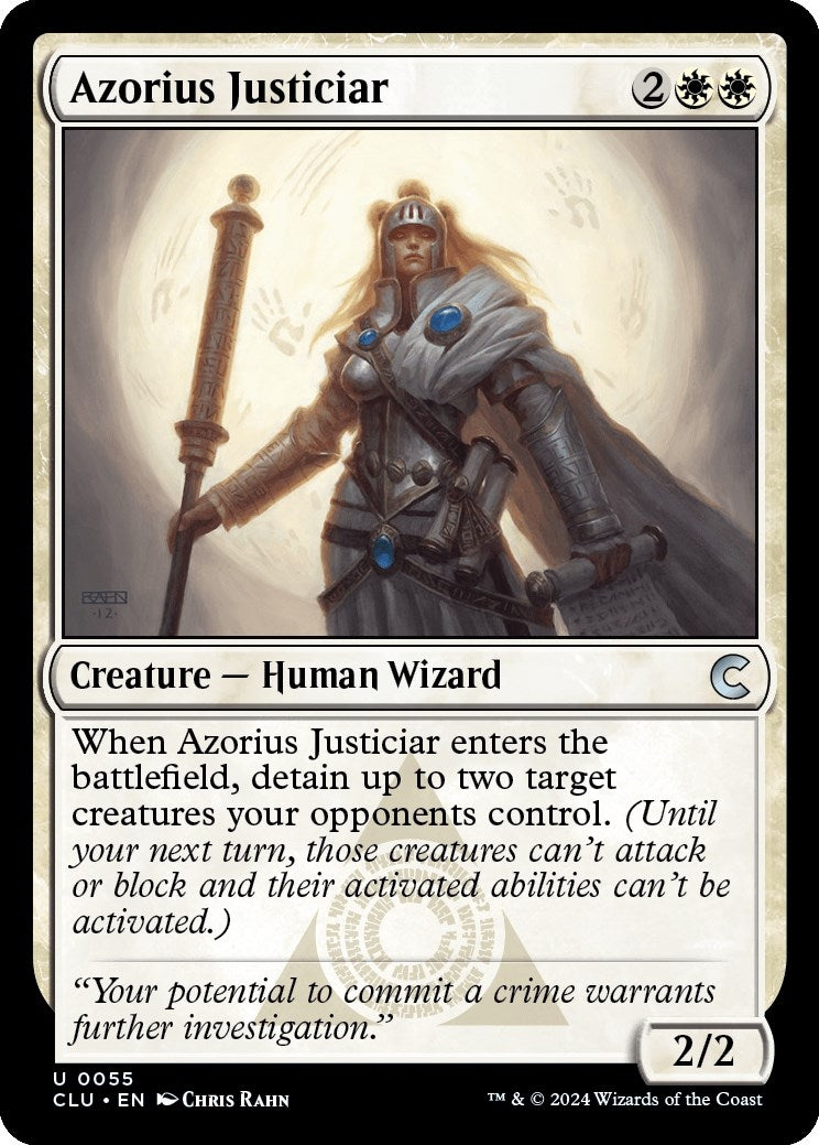 Image for Azorius Justiciar (55) [Ravnica: Clue Edition] - Magic: The Gathering