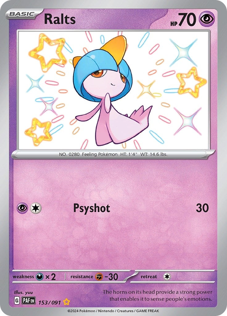 Image for Ralts (153/091) [SV: Paldean Fates] - Pokemon