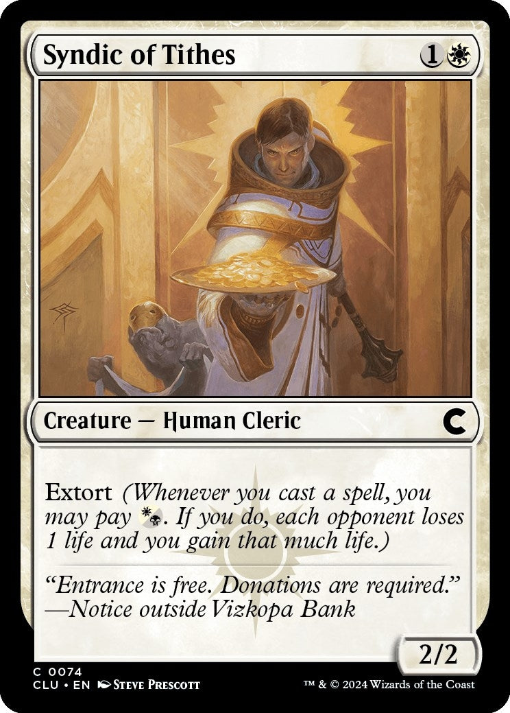 Image for Syndic of Tithes (74) [Ravnica: Clue Edition] - Magic: The Gathering