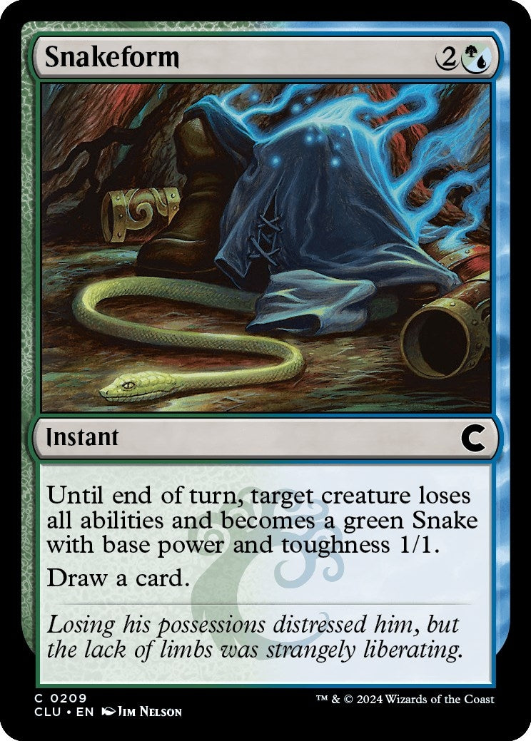 Image for Snakeform (209) [Ravnica: Clue Edition] - Magic: The Gathering