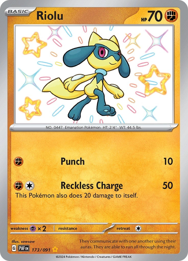 Image for Riolu (173/091) [SV: Paldean Fates] - Pokemon