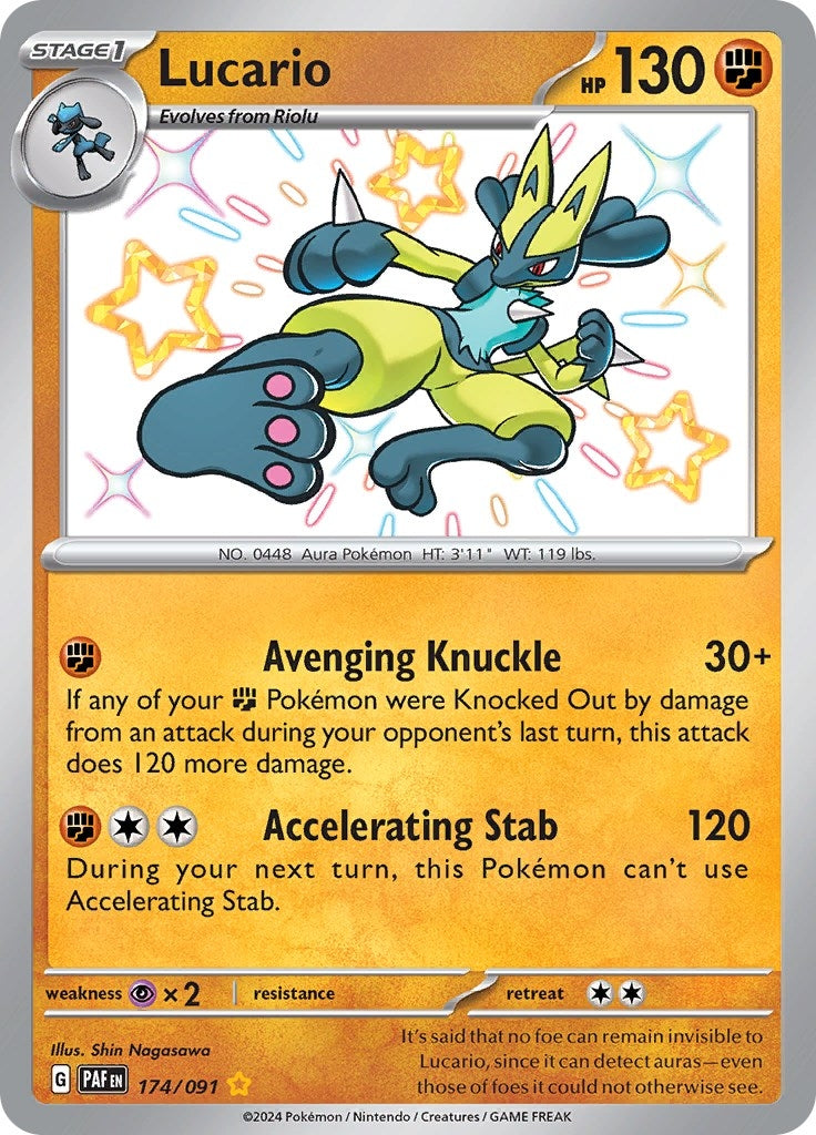 Image for Lucario (174/091) [SV: Paldean Fates] - Pokemon