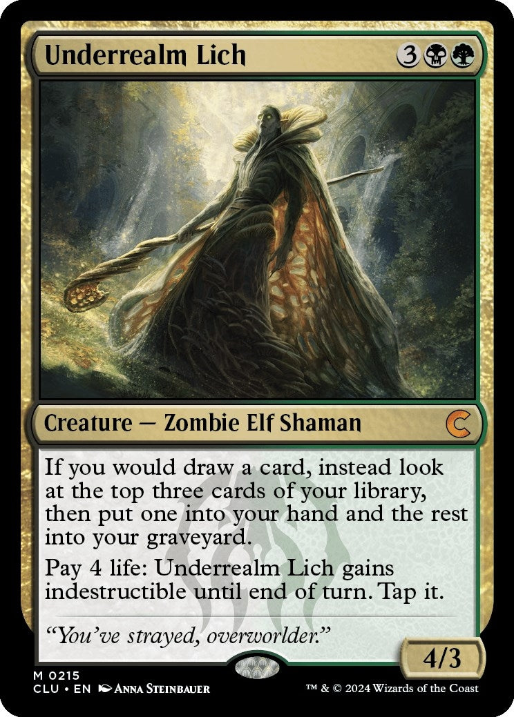 Image for Underrealm Lich (215) [Ravnica: Clue Edition] - Magic: The Gathering