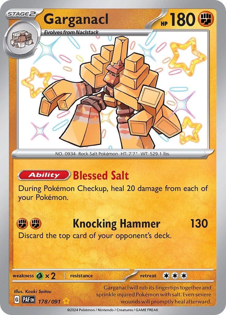 Image for Garganacl (178/091) [SV: Paldean Fates] - Pokemon