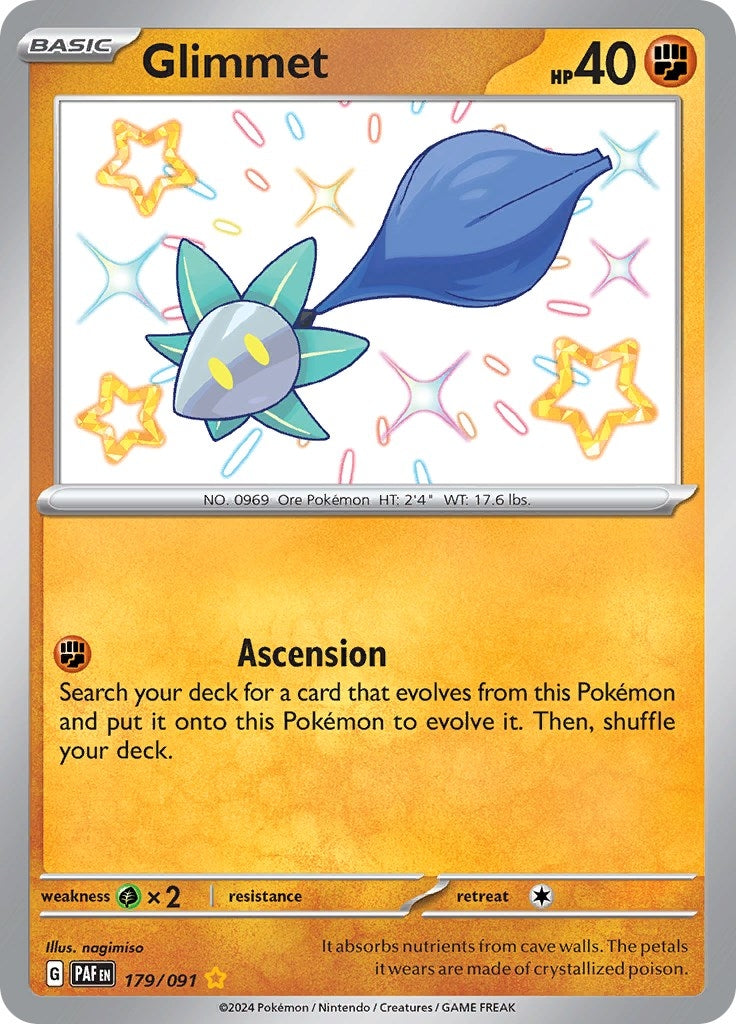 Image for Glimmet (179/091) [SV: Paldean Fates] - Pokemon