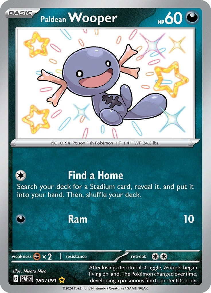 Image for Paldean Wooper (180/091) [SV: Paldean Fates] - Pokemon