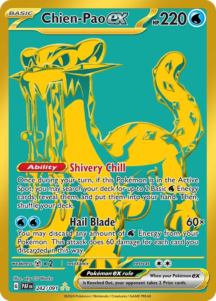 Image for Chien-Pao ex (242/091) [SV: Paldean Fates] - Pokemon
