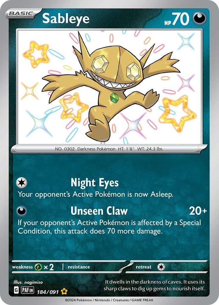 Image for Sableye (184/091) [SV: Paldean Fates] - Pokemon