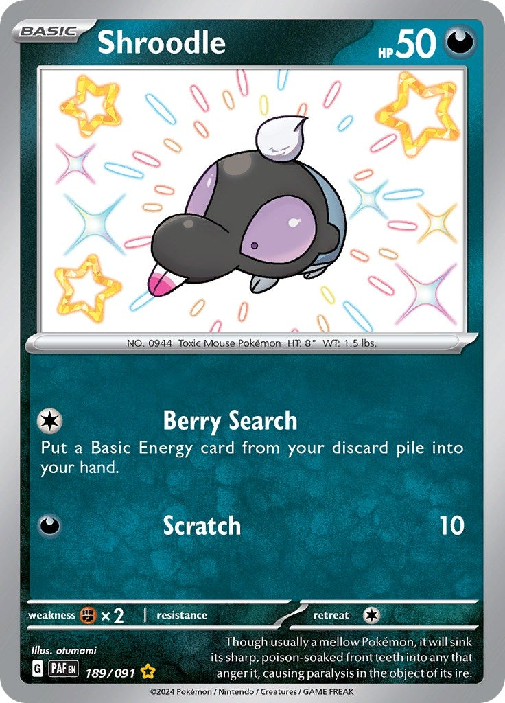 Image for Shroodle (189/091) [SV: Paldean Fates] - Pokemon