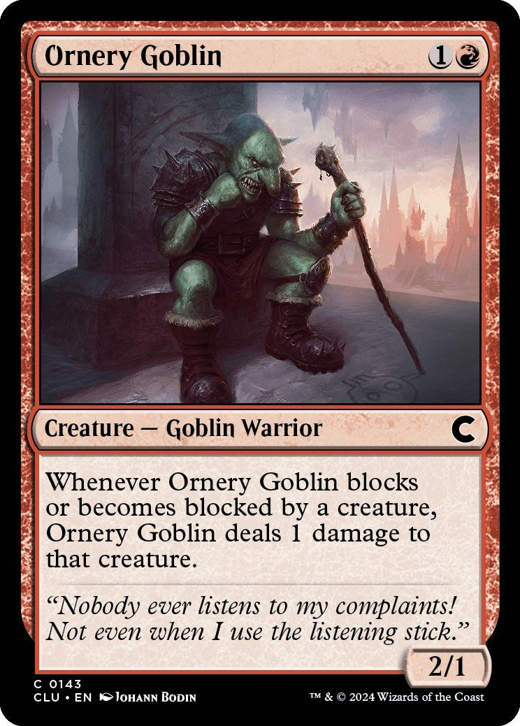 Image for Ornery Goblin (143) [Ravnica: Clue Edition] - Magic: The Gathering