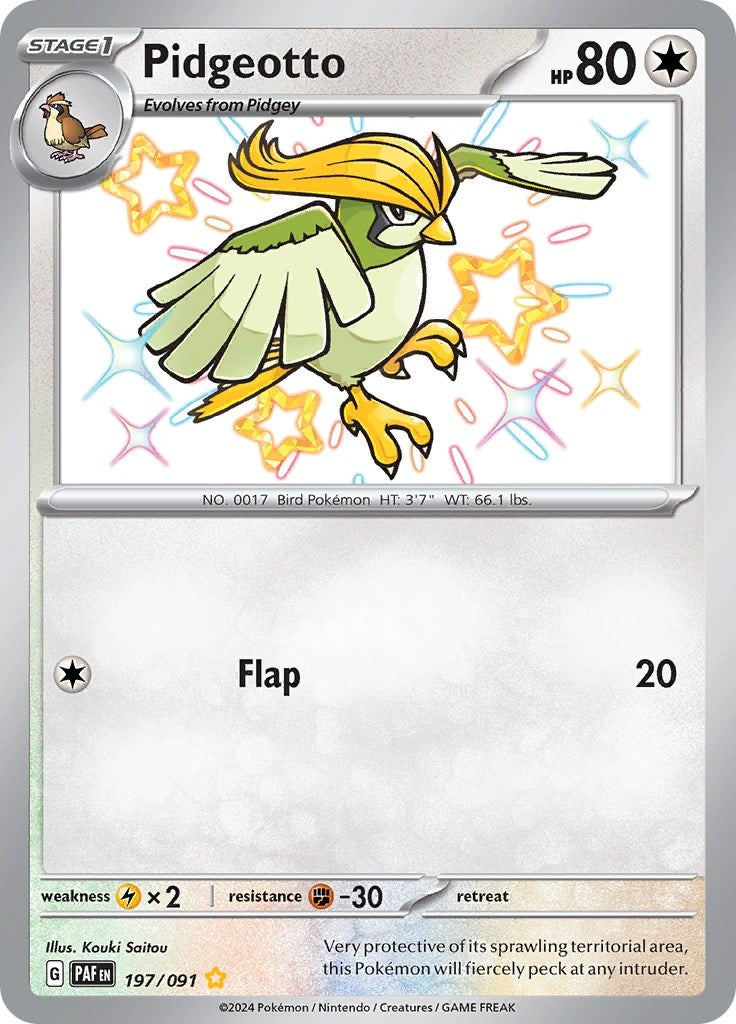 Image for Pidgeotto (197/091) [SV: Paldean Fates] - Pokemon