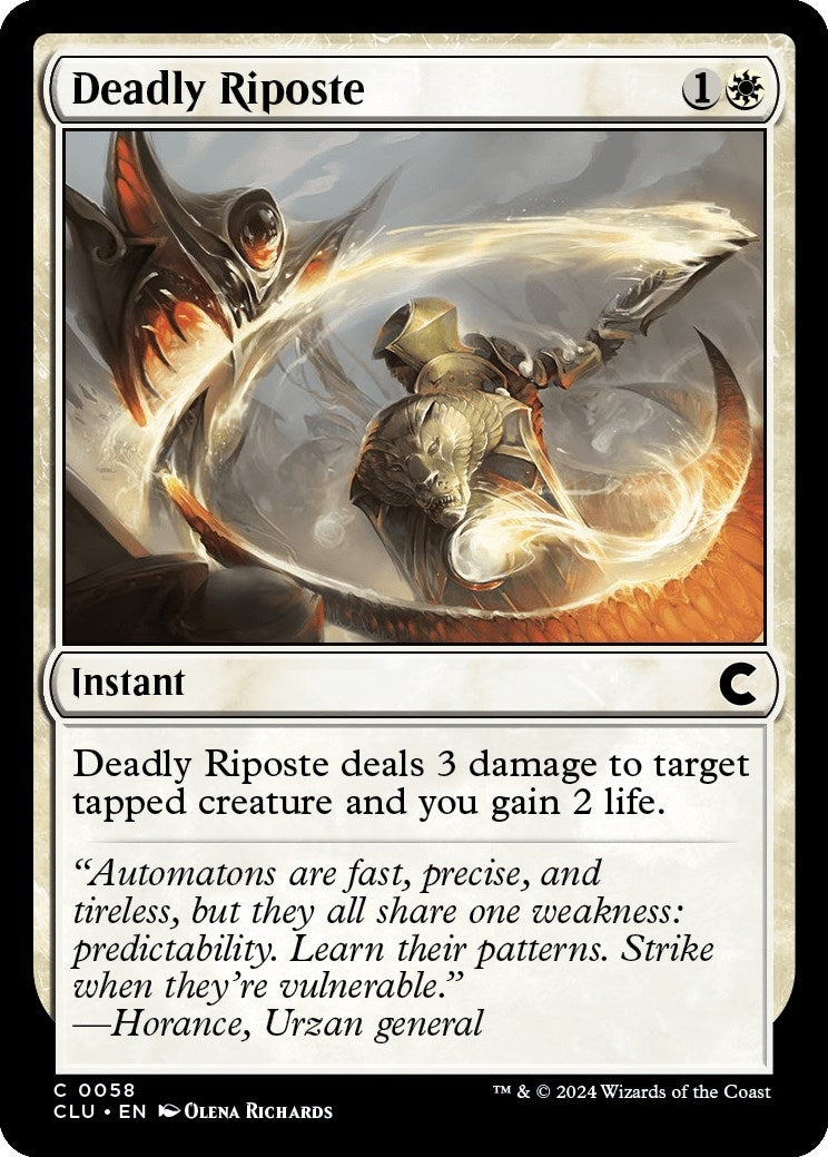 Image for Deadly Riposte (58) [Ravnica: Clue Edition] - Magic: The Gathering