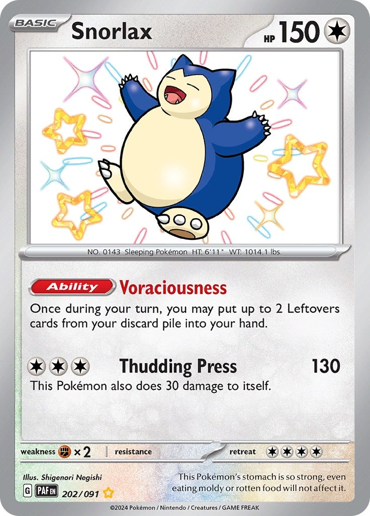 Image for Snorlax (202/091) [SV: Paldean Fates] - Pokemon
