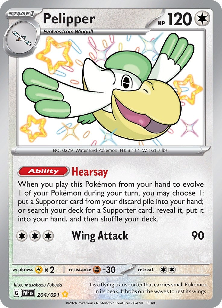 Image for Pelipper (204/091) [SV: Paldean Fates] - Pokemon